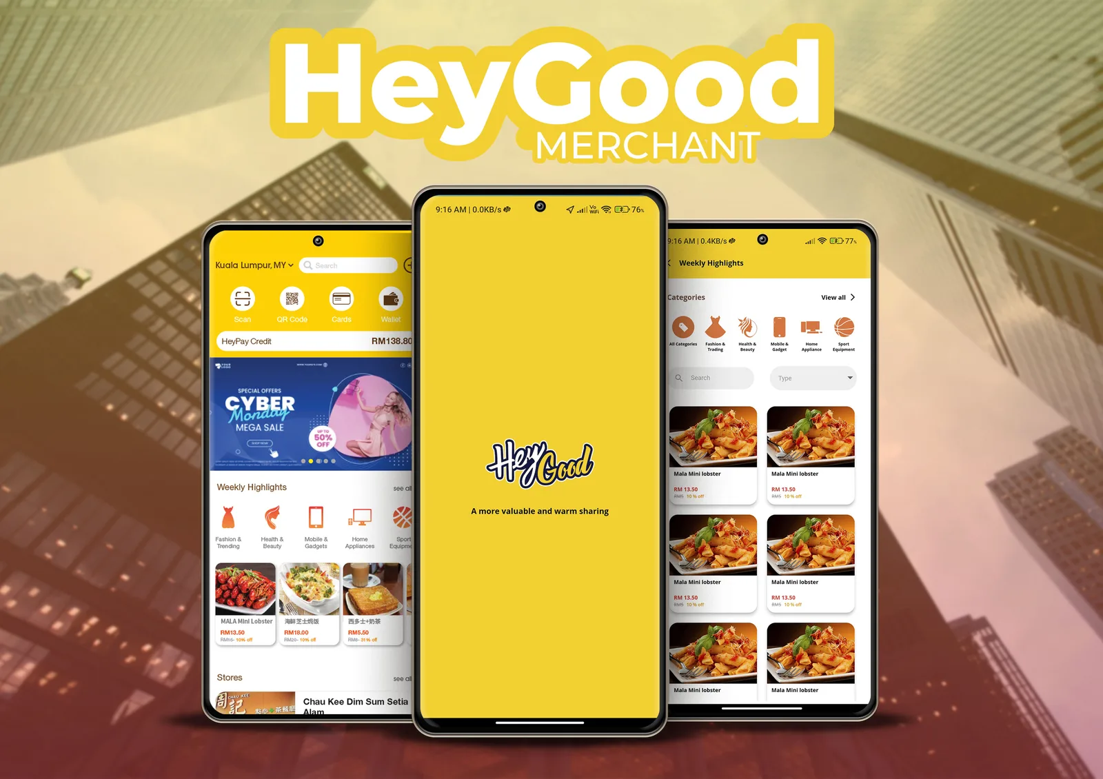HeyGood consumer app with wallet, deals and stores — built by Technosquare
