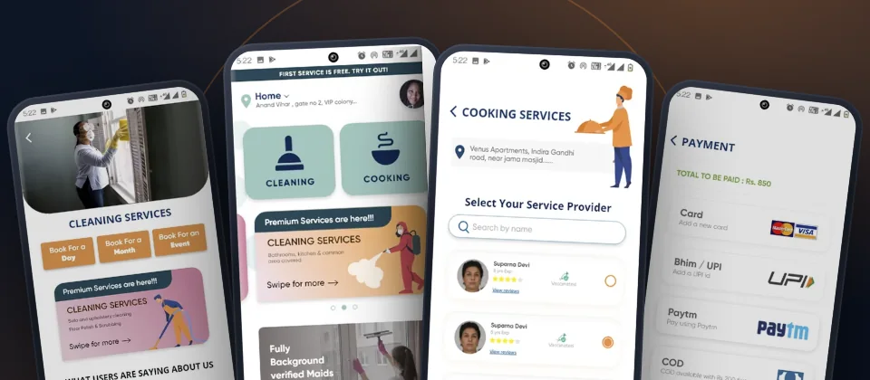 Onion home services app built by Technosquare