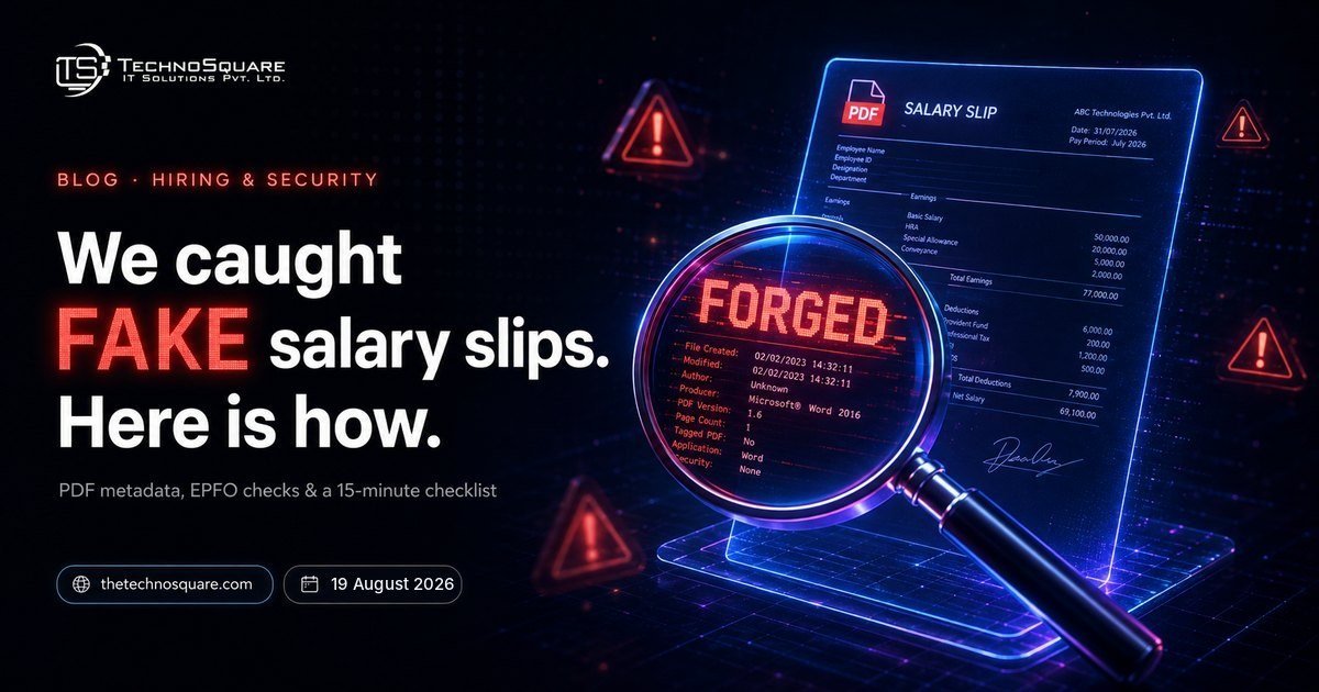 How We Caught Fake Salary Slips While Hiring (A Real Story)