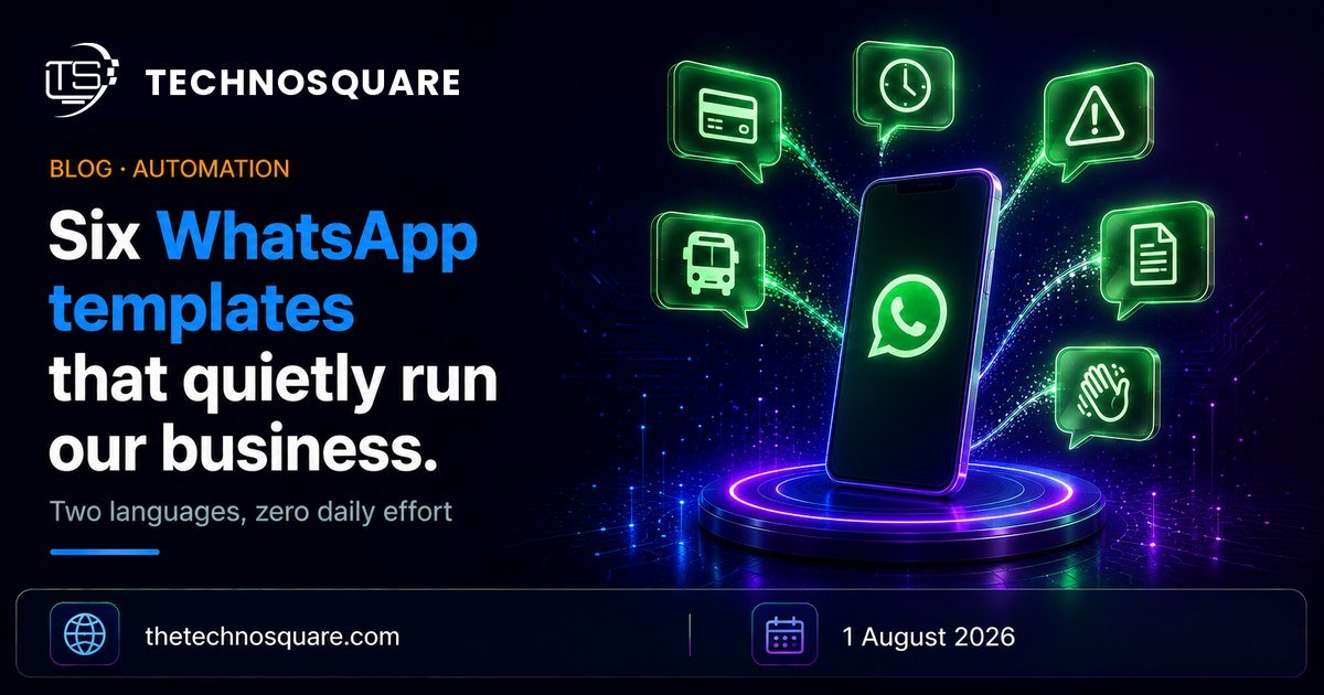 Six WhatsApp Templates That Quietly Run Our Business